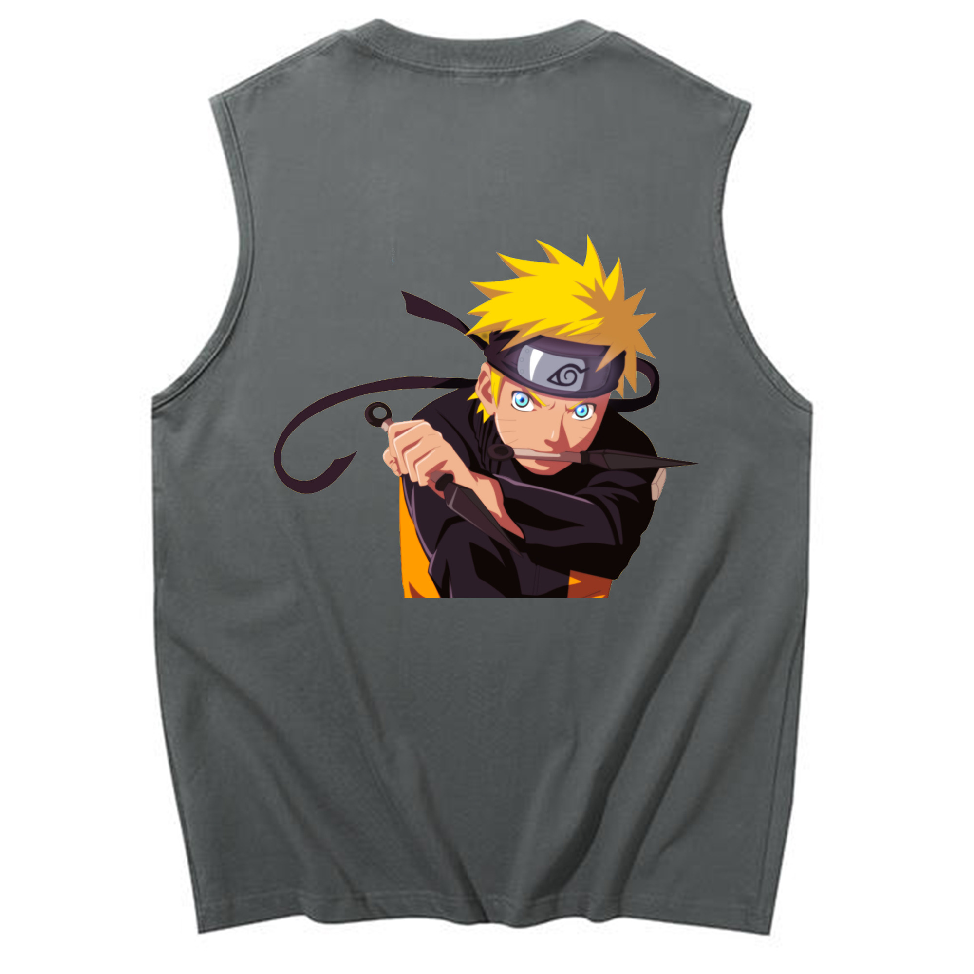 （画像用） NARUTO -ナルト- うずまき ナルト Uzumaki Naruto コットン100％タンクトップ（背面プリント）